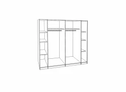 Kleerkast Kalixtus 200cm - decor - zand eik & wit