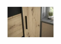 Kleerkast Kapaza 200cm - decor - artisanale eik & zwart