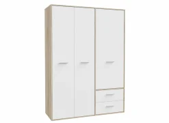 Kleerkast Mokkaro 145cm - decor - wit & sonoma eik