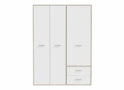 Kleerkast Mokkaro 145cm - decor - wit & sonoma eik