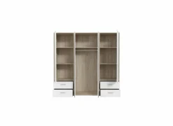 Kleerkast Mokkaro 206cm - decor - wit & sonoma eik