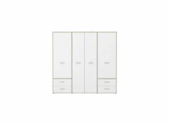 Kleerkast Mokkaro 206cm - decor - wit & sonoma eik