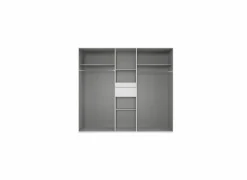 Kleerkast Moldau 225cm - decor - wit