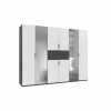 Kleerkast Moldau 270cm - decor - wit & grafiet