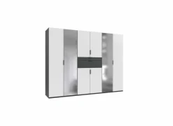 Kleerkast Moldau 270cm - decor - wit & grafiet