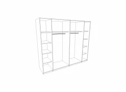 Kleerkast Narago 270cm - decor - artisanale eik & beton