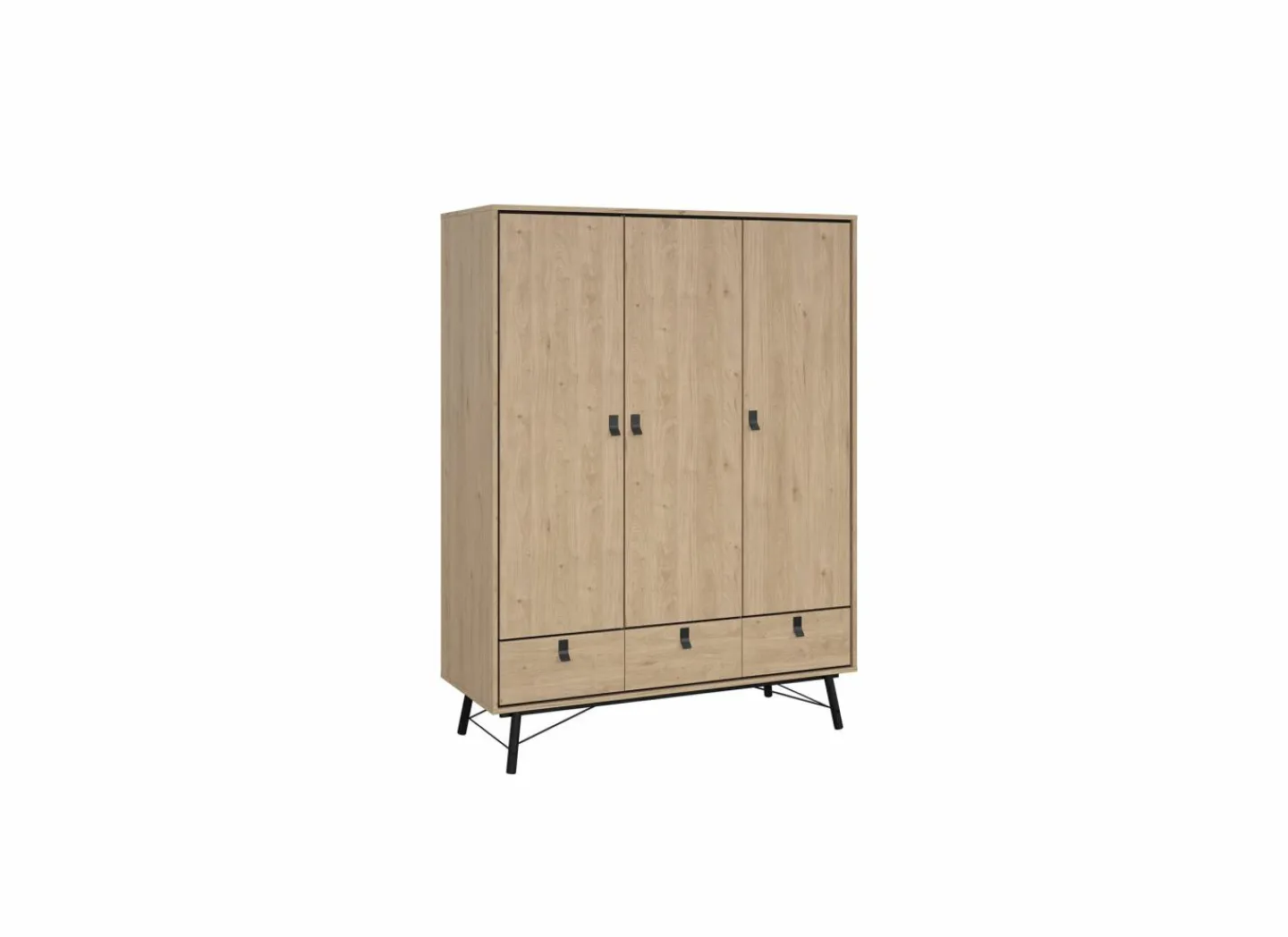 Kleerkast Ry 151cm - decor - bruin & zwart