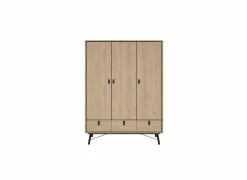 Kleerkast Ry 151cm - decor - bruin & zwart