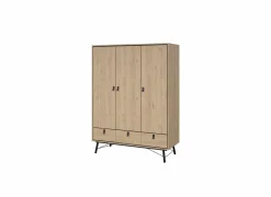 Kleerkast Ry 151cm - decor - bruin & zwart
