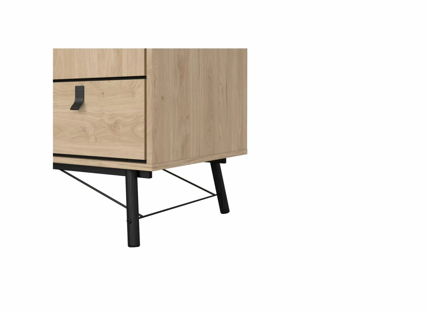 Kleerkast Ry 151cm - decor - bruin & zwart