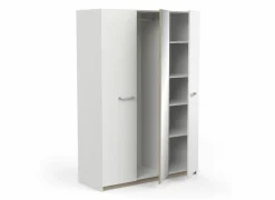 Kleerkast Watson 134cm - decor - kronberg eik & wit