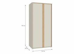 Kleerkast Wexlin 91x60x194cm - decor - sand & mauvella oak