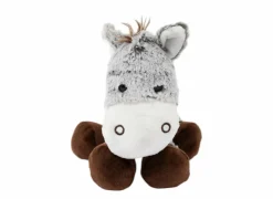 Knuffel Ezel H23cm - stof - grijs