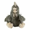 Knuffel Haan H29cm - stof - grijs