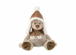 Knuffel Kerst 38cm - stof - bruin