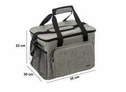 Koeltas  20L - stof - grijs