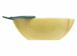 Kom Citroen 15,4x5,3m - keramiek - geel & groen