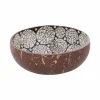 Kom Cocosbowl Ø14cm - kokos - wit & zwart