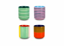 Kopje 20cl - stoneware - multicolor - set van 4