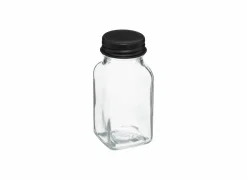 Kruidenrek 21,5x9x16cm - gietijzer/glas - zwart/bamboe