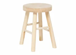 Kruk Nyar Ø28xH41cm - paulownia massief - naturel