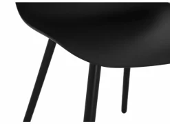 Perfecta Kuipstoel Claudio 44x53,5x80,5cm - staal/polypropyleen - zwart