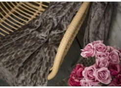 Kuipstoel Flores 58x62x81cm - polyethyleen - naturel/zwart