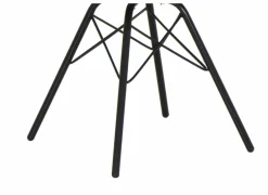 Kuipstoel Gigi 49x55x82cm - lederlook - zwart