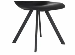 Kuipstoel Pokerface 47x57x83cm - natuurleder - zwart