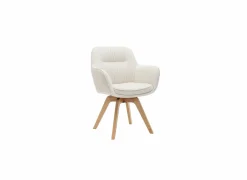 Kuipstoel Tristan 63x62,5x86,5cm - polyestervezel - beige