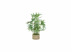 Kunstplant Bamboe  H46cm - rotan/kunststof - groen/beige