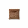 Kussen Fluffy 60x60cm - stof - tobacco brown