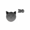 Kussen Grey Cat met slaapmasker - stof - grijs