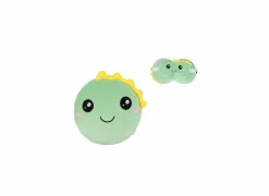 Kussen Hello Dino met slaapmasker - stof - groen