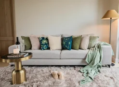 Tiseco Kussen Juliette 45x45cm - stof - groen