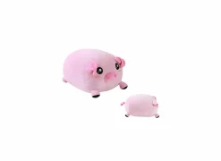 Kussen Piggy 33x28cm - stof - roze