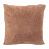 Tiseco Kussen Pippa 45x45cm - flanel - mokka