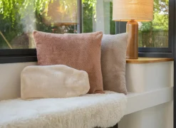 Tiseco Kussen Pippa 45x45cm - flanel - mokka