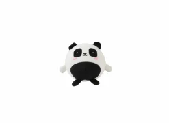 Kussen Squishy Pandastic Ø13cm - stof - zwart/wit