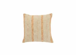 Kussen Strepen 45x45cm - katoen/linnen - beige/roest