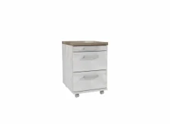 Ladeblok Duro 42x53x61cm - meubelplaat - pine white & antique oak met slot