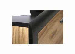 Ladekast Dalate 101x41x88,2cm - decor - kastanje eik/mat zwart