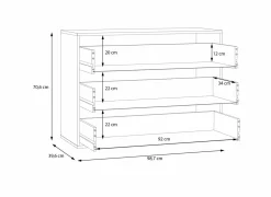 Ladekast Forte 98,7x40x71cm - decor - grijs