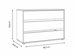 Ladekast Forte 98,7x40x71cm - decor - grijs