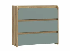 Ladekast Hoa 105x41x94cm - decor - mauvella eik & groen