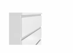 Ladekast Naia 77x50x112cm - melamine - wit hoogglans