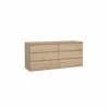 Ladekast Naia 154x50x71cm - melamine - jackson hickory