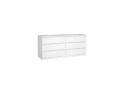 Ladekast Naia 154x50x71cm - melamine - wit hoogglans