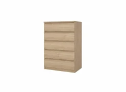 Ladekast Naia 77x50x112cm - melamine - jackson hickory