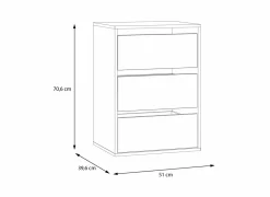 Ladekast 51x40x71cm - decor - grijs